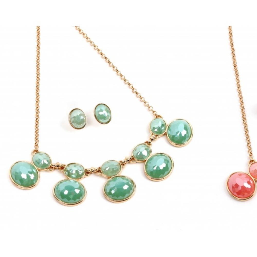 New Oval Beads Necklace and Earrings Set